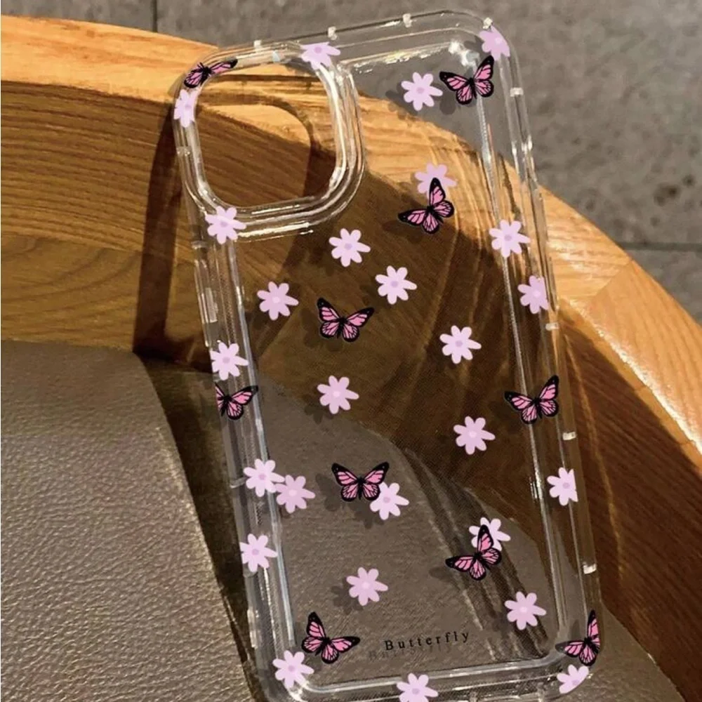 ⚠️Clearance iPhone 15/Pro/Pro Max Cute Butterfly And Flowers Phone Case - Picture 2 of 3